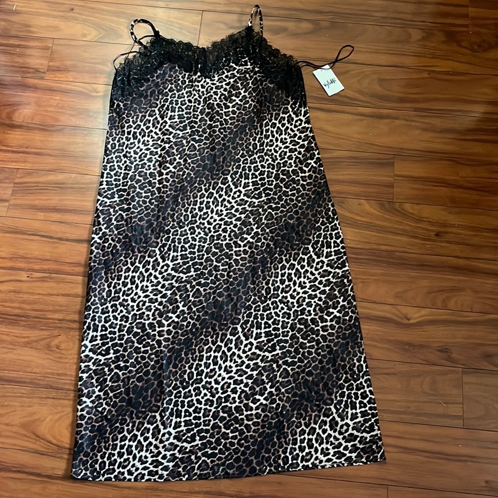 Leopard slip dress
